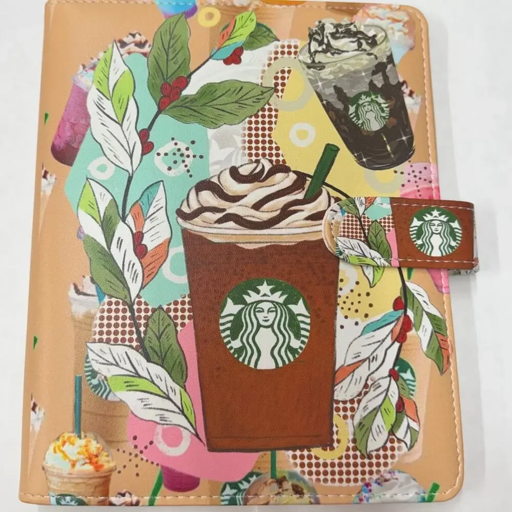 Starbucks coffee A5 binder WITH matching paper